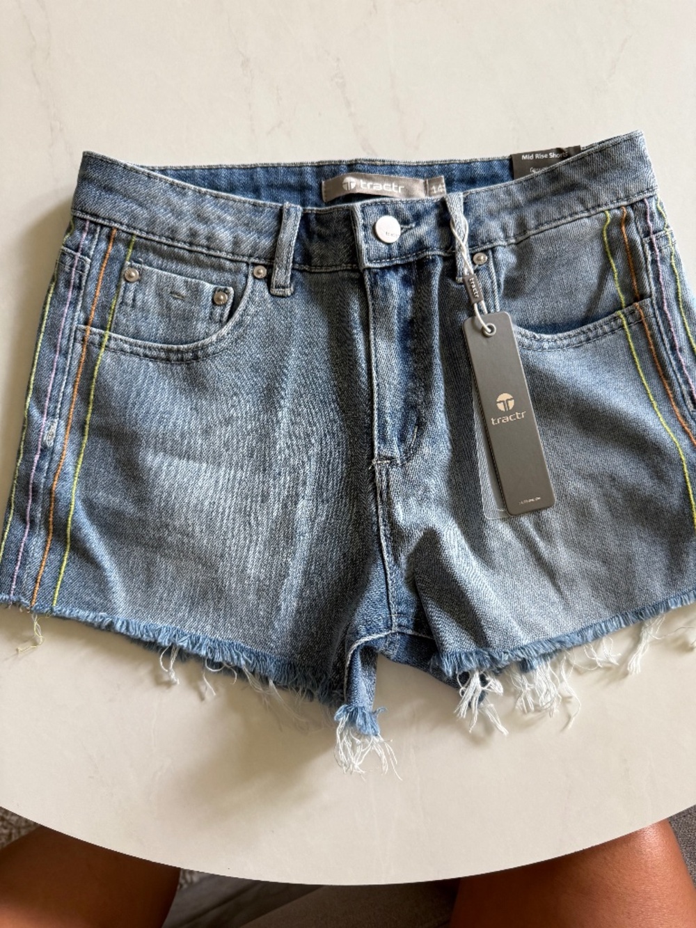 Mid rise shorts